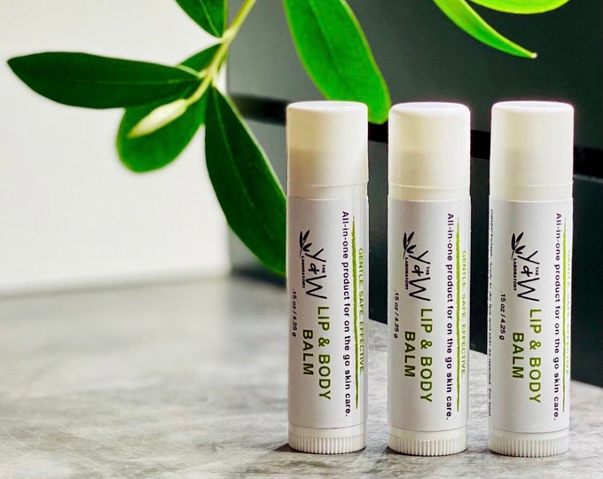 Featured listing image: Organic Lip and Body Balm (3 Pack) - The Y & W Laboratory | 100% Plant-Based | Non-Toxic | Cruelty-Free | Natural Lip Balm Moisturizer