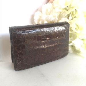 Schlangenhaut Brieftasche, faltbare Leder Brieftasche, Braun Geld Bifold, zusammenklappbare kleine Brieftasche für Männer, Geldbörse mit Reißverschluss, Clutch Brieftasche