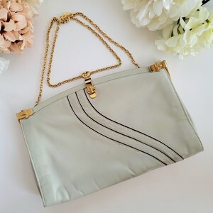 Bolso de diseñador, Cartera de piel beige, Bolso de mano formal para el hombro, Cartera de piel italiana, Cartera de diseño Donna Laura, Cartera de mano 2 en 1 Covertible