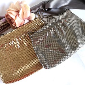 Formal Shoulder Handbags, Silver & Gold Metallic Sequin Bags, Evening Purses, Metallic Sequin Party or Prom Hand Bags