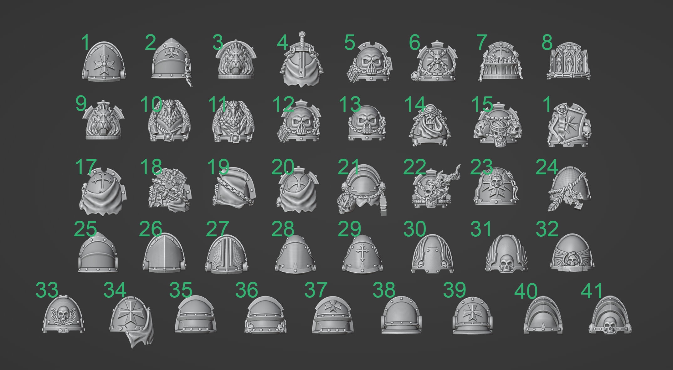 Shoulder Pads Eternal Pilgrims Greytide Studios Etsy UK