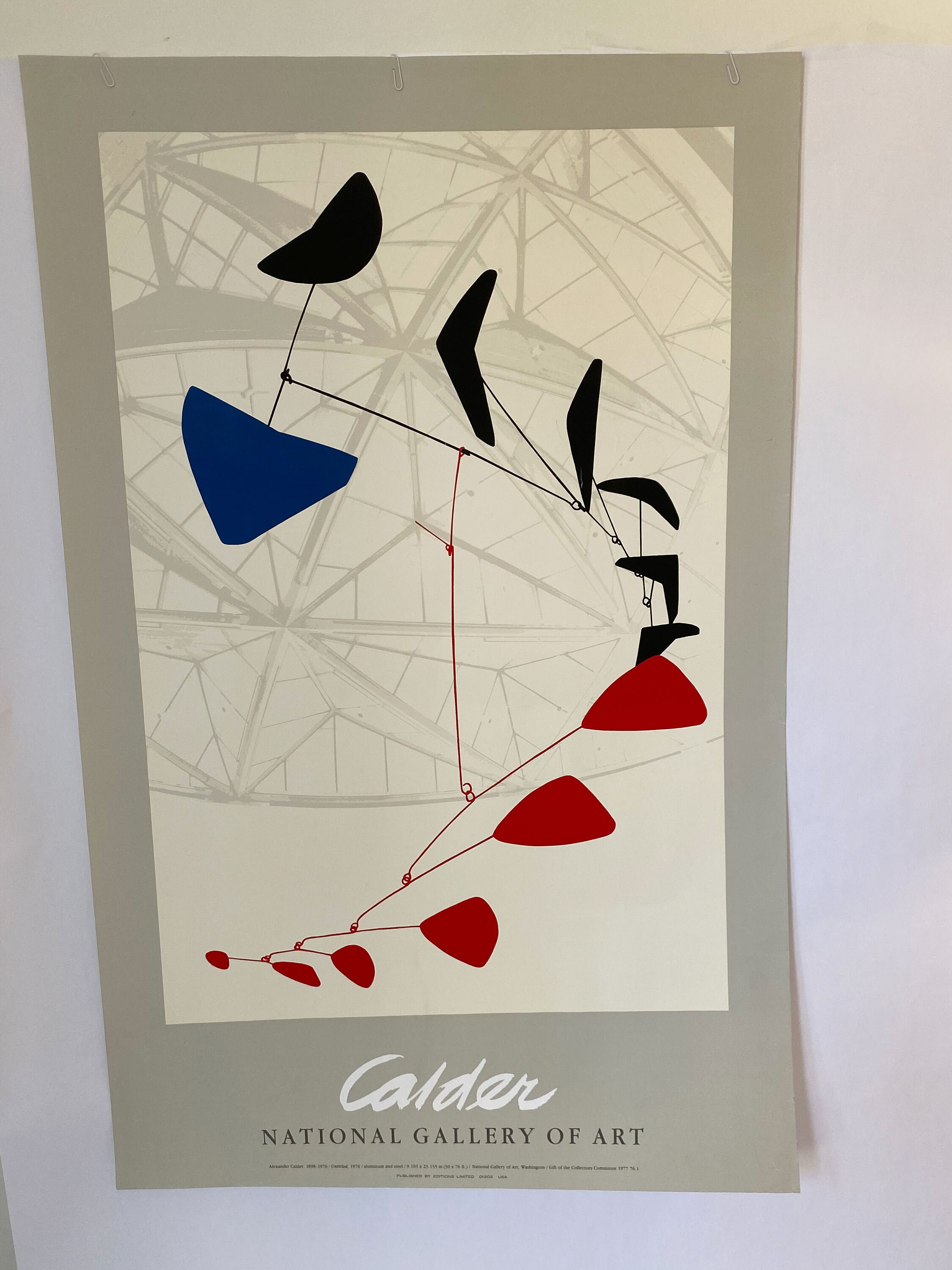 Vintage 1976 Alexander Calder French Art Gallery Exhibition Poster Vintage 1976 Alexander Calder French Art Gallery Exhibition Poster