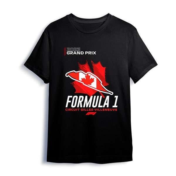 Formula One Motor Racing 2023 Canada Grand Prix T-Shirt, Circuit Gilles Villeneuve Grand Prix, Montreal T-Shirt.