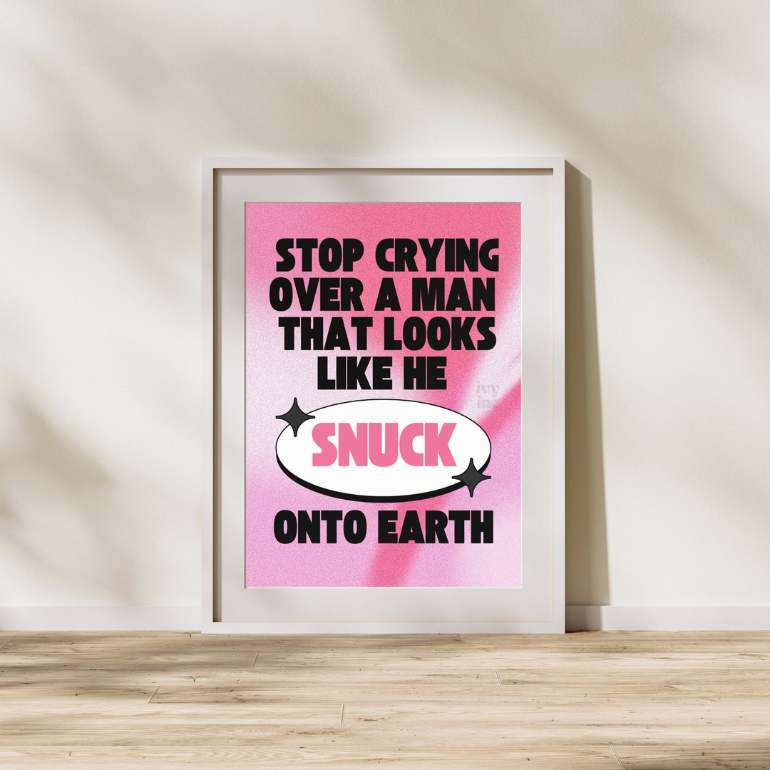 Pink Girly Wall Art, Y2K Aesthetic Poster, Funky Retro Print, Printable ...
