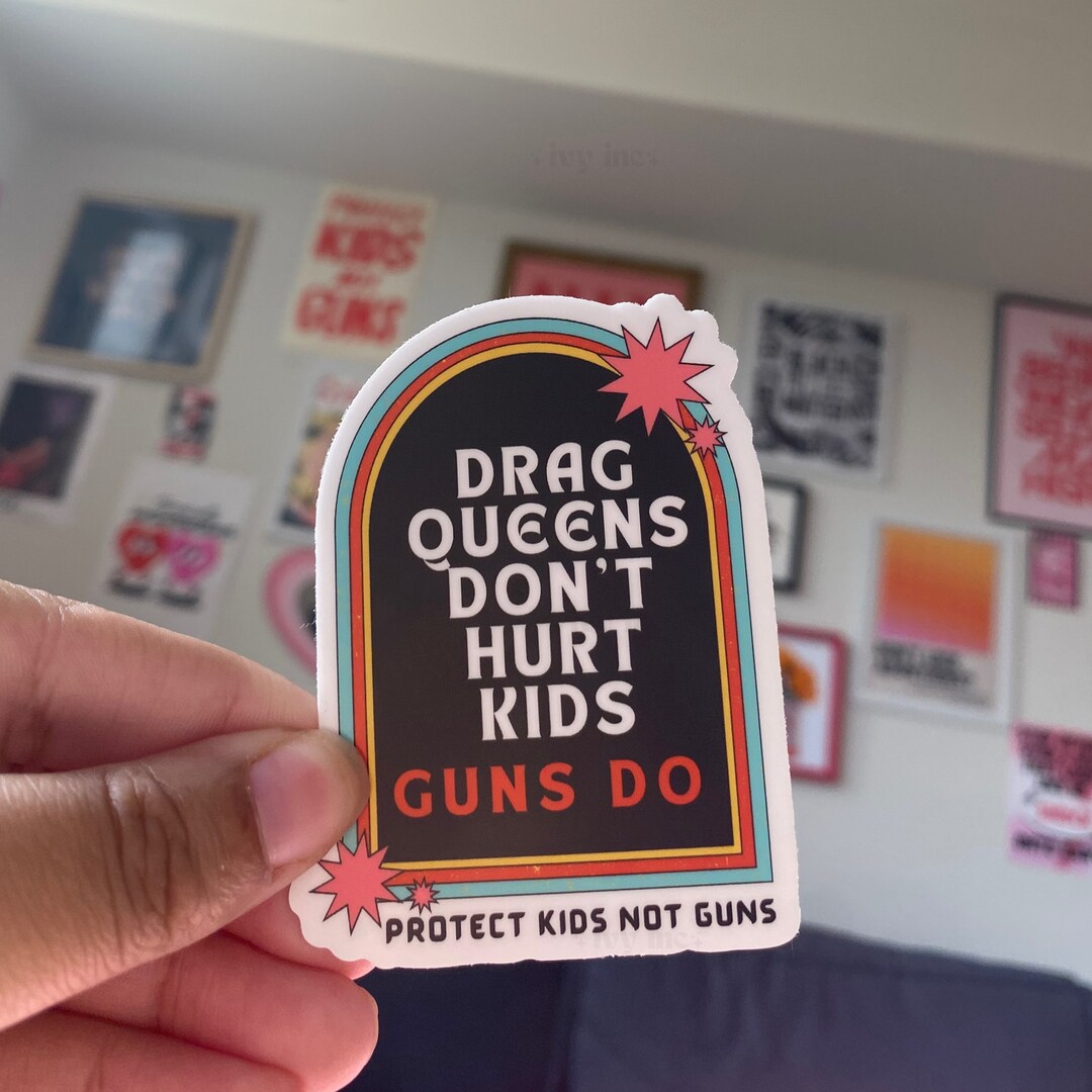 Gun Reform Sticker, Drag is Not a Crime LGBTQ Sticker, Gay Pride Laptop ...