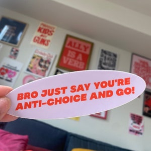 Pro Choice Bumper Sticker, Feminist Laptop Decal, My Body My Choice Sticker, Women&#39;s Rights Sticker, Reproductive Rights Sticker