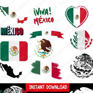 Mexico Svg, Eagle Svg, Mexico Flag PNG, Svg, Mexican Seal, Mexico Flag, Cut Files For Cricut, Mexico Coat Of Arms Svg