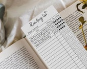 Printable bookmark, Reading log tracker, Reading Journal, Reading tracker printable, Book tracker, Library Card Bookmark, Digital download