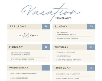 Travel Planner - Travel Journal Template - Trip Planner - Travel Itinerary -Vacation Organizer - Business trip planner - Instant Download