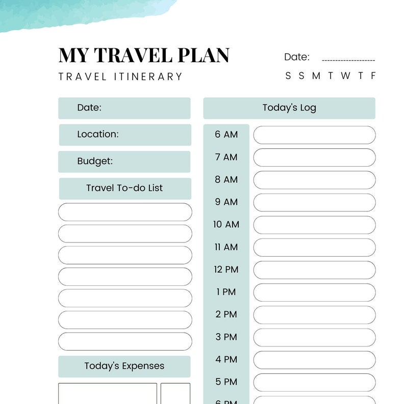 Travel Planner Travel Journal Template Trip Planner - Etsy