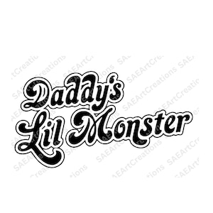 Papas kleines Monster T-Shirt SVG, Harley Quinn Shirt - Nur Shirt - Papas kleines Monster, Cricut Digital, Harley Quinn Kostüm.
