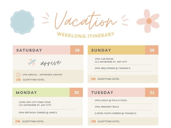 Travel Planner - Travel Journal Template - Trip Planner - Travel Itinerary -Vacation Organizer - Business Trip planner - Instant Download