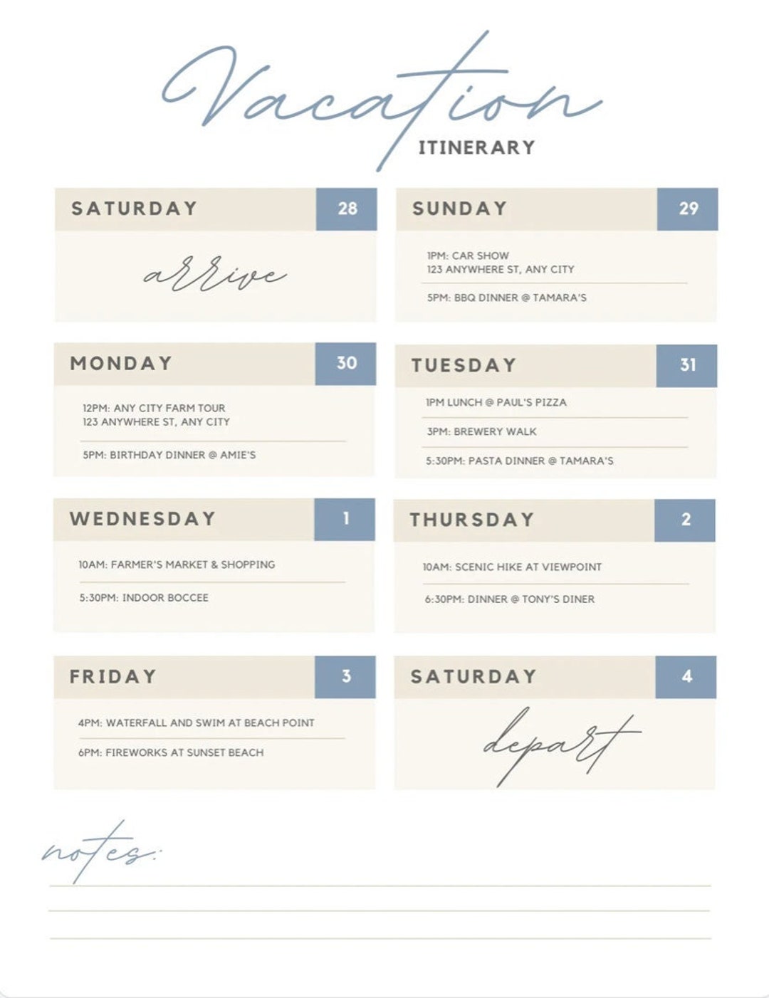 Travel Planner - Travel Journal Template - Trip Planner