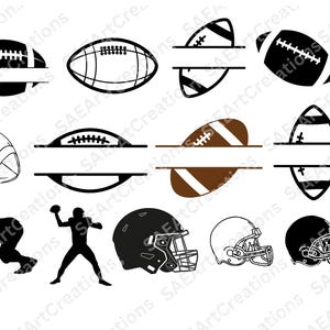 SVG de cordones de fútbol americano, SVG de fundas para cordones de fútbol americano, Silueta de fútbol americano, SVG de fútbol americano, SVG de monograma de fútbol americano, SVG de marco para nombre de fútbol americano