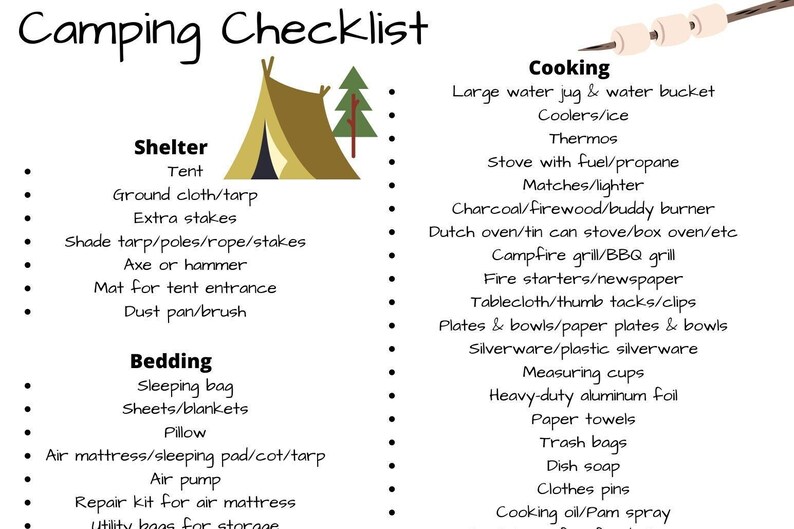 Travel Planner, Travel Journal Template,Camping Trip Checklist, Printable Camping Planner, Vacation, Cottagecore, Outdoor Adventures, Hiking image 1