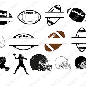 Football laces svg, Football laces sleeves svg, Football Silhouette, American Football SVG, football monogram svg, Football Name Frame SVG image 2
