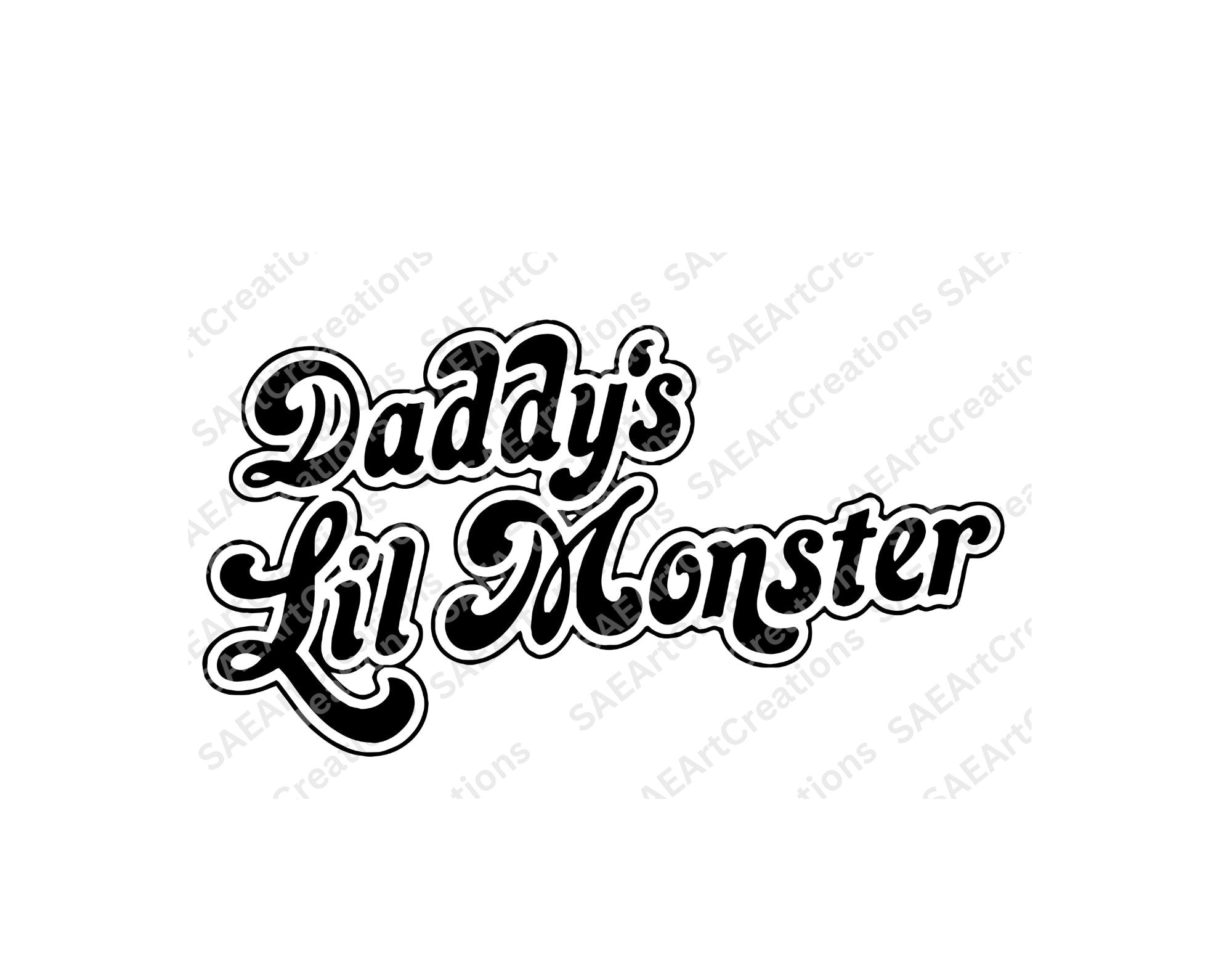 Daddy's Lil Monster T-shirt Svg, Harley Quinn Shirt - Shirt Only