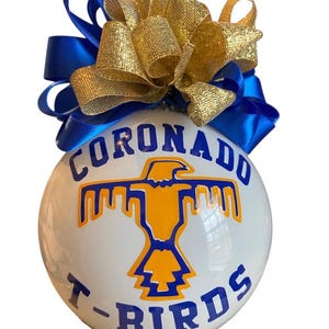 Coronado TBirds, Sports, Team Christmas Holiday Ornament