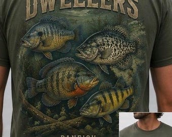 Inland Dwellers Panfish Fishing Shirt | Bluegill Crappie Redear Yellow Perch Tee | Freshwater Fisherman Gift