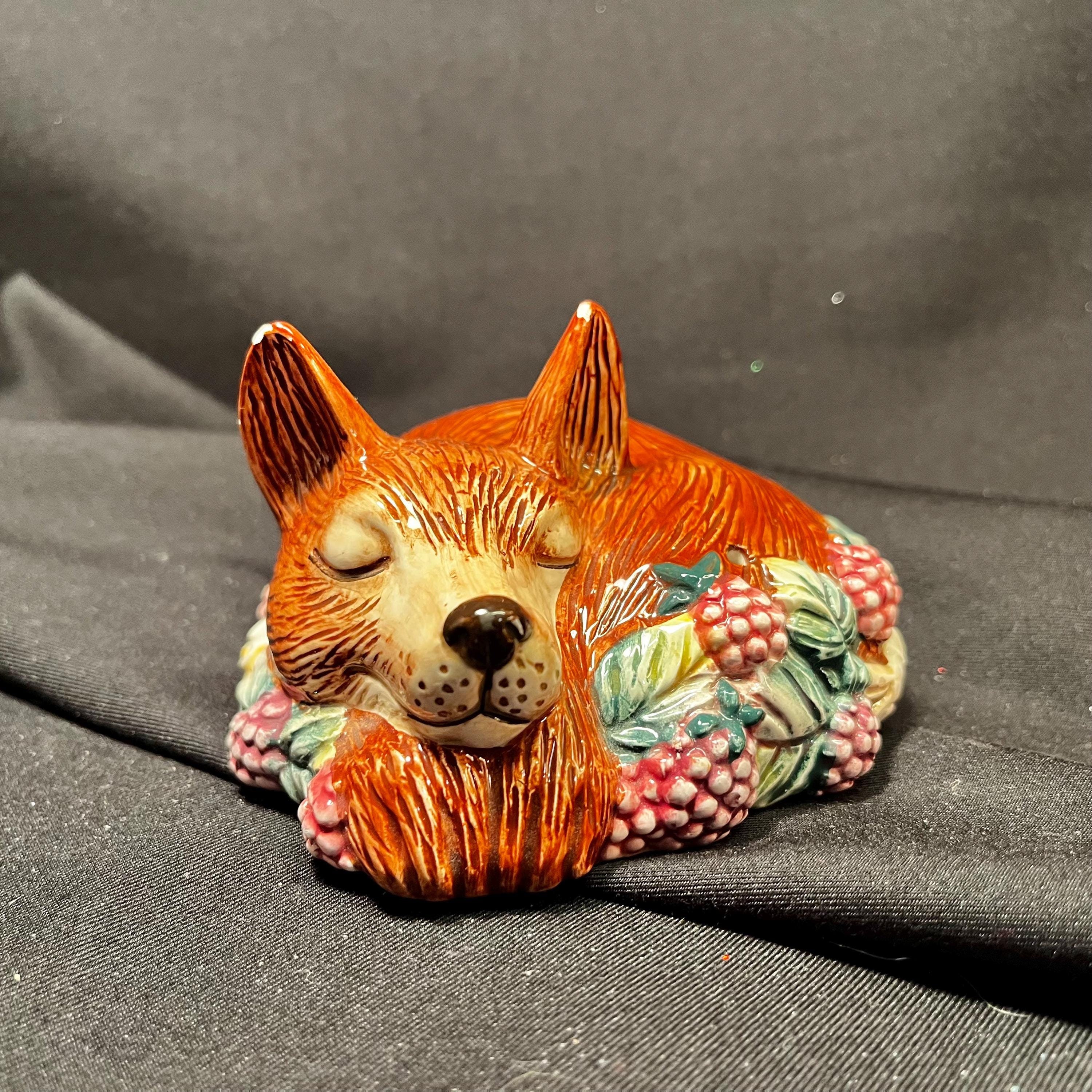 Adorable Fitz and Floyd Fox Scent Diffuser, FF Sleeping Fox With