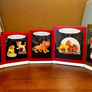 Hallmark Disney Keepsake Lion King Christmas Ornament, Timon and Pumba, Simba and Nala, Simba and Mufasa, Hakuna Matata, Pride Rock LNIB