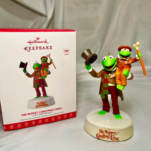 Mickey's Christmas Carol Jiminy Cricket Ghost Christmas Past Ornament Goofy Jacob Marley Muppet Hallmark Kermit Disney Bob Cratchit Tiny Tim