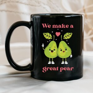Cute Pear Mug, Anniversary Gift, Best Friend Gift, Cute Birthday Gift, Wedding Gift For Her, Coffee Lover Mug, Foodie Mug, Retro Mug