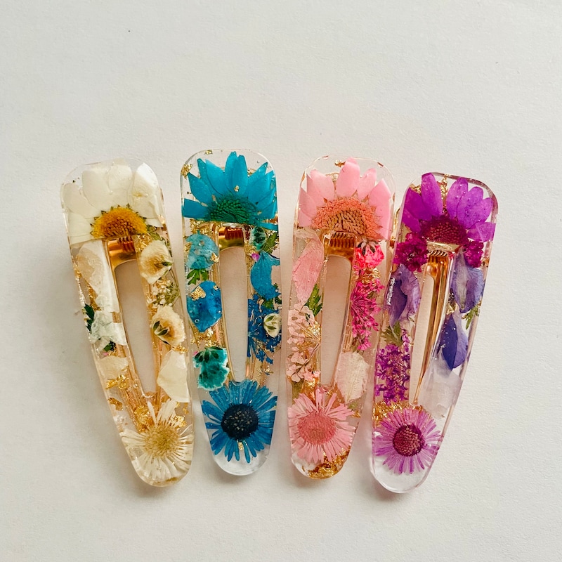 Dried Flowers Hairclips - Etsy
