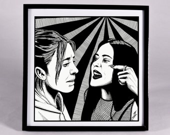 Euphoria TV Series Art Print – Matte Cover Stock, 8x8in