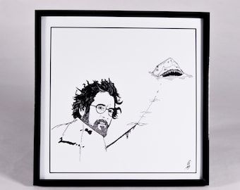 Jaws Movie Art Print: Spielberg Film Poster, Matte Finish