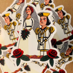 Shrek Fiona and Farquaad Wedding Sticker, Lord Farquaad Sticker, Funny Sticker, Sticker For Water Bottle, Sticker for Laptop, Movie Sticker