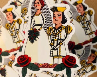 Shrek Wedding Sticker: Fiona, Farquaad, Funny Movie Decal