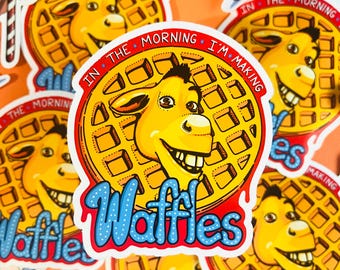 Shrek Donkey Waffles Sticker: Funny Movie Decal