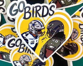 Go Birds Sticker: Philly Eagles Jalen Carter Design