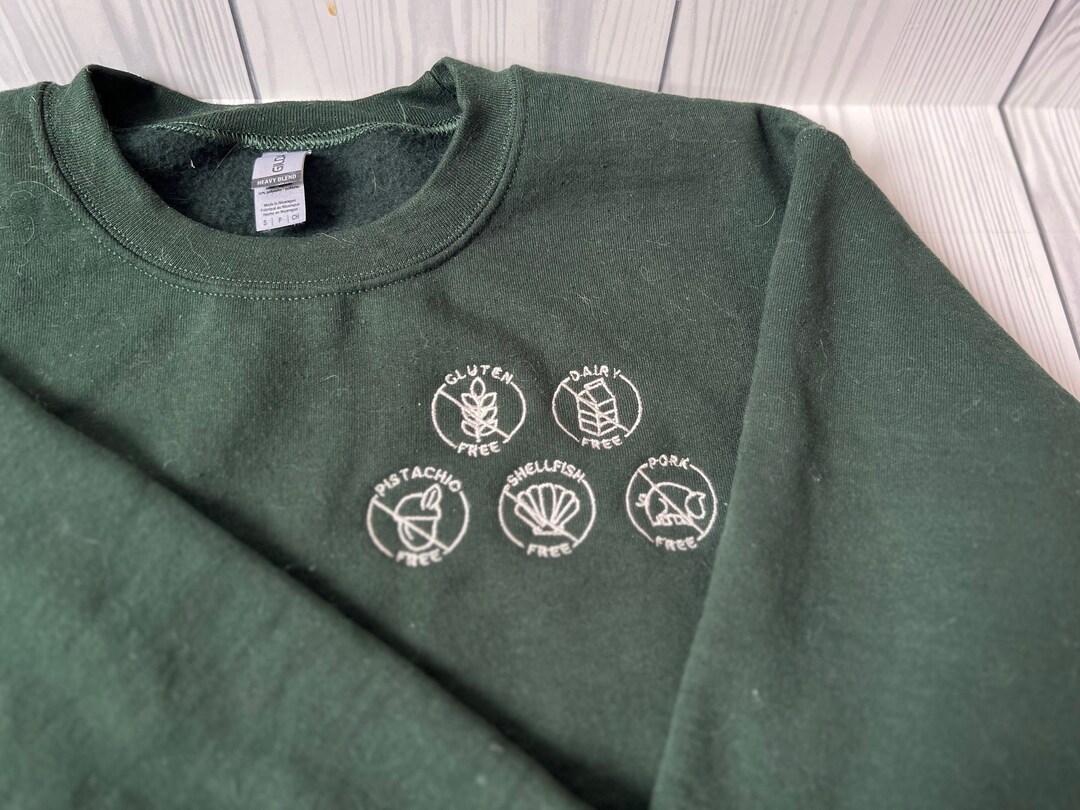 Allergen Sweatshirt Allergies Sweater Funny Food Allergy Hoodie Custom