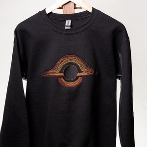Warm Black Hole Embroidered Sweatshirt || NASA inspired || Astrophysics Sweater || Aerospace engineering Shirt || Custom Embroidered