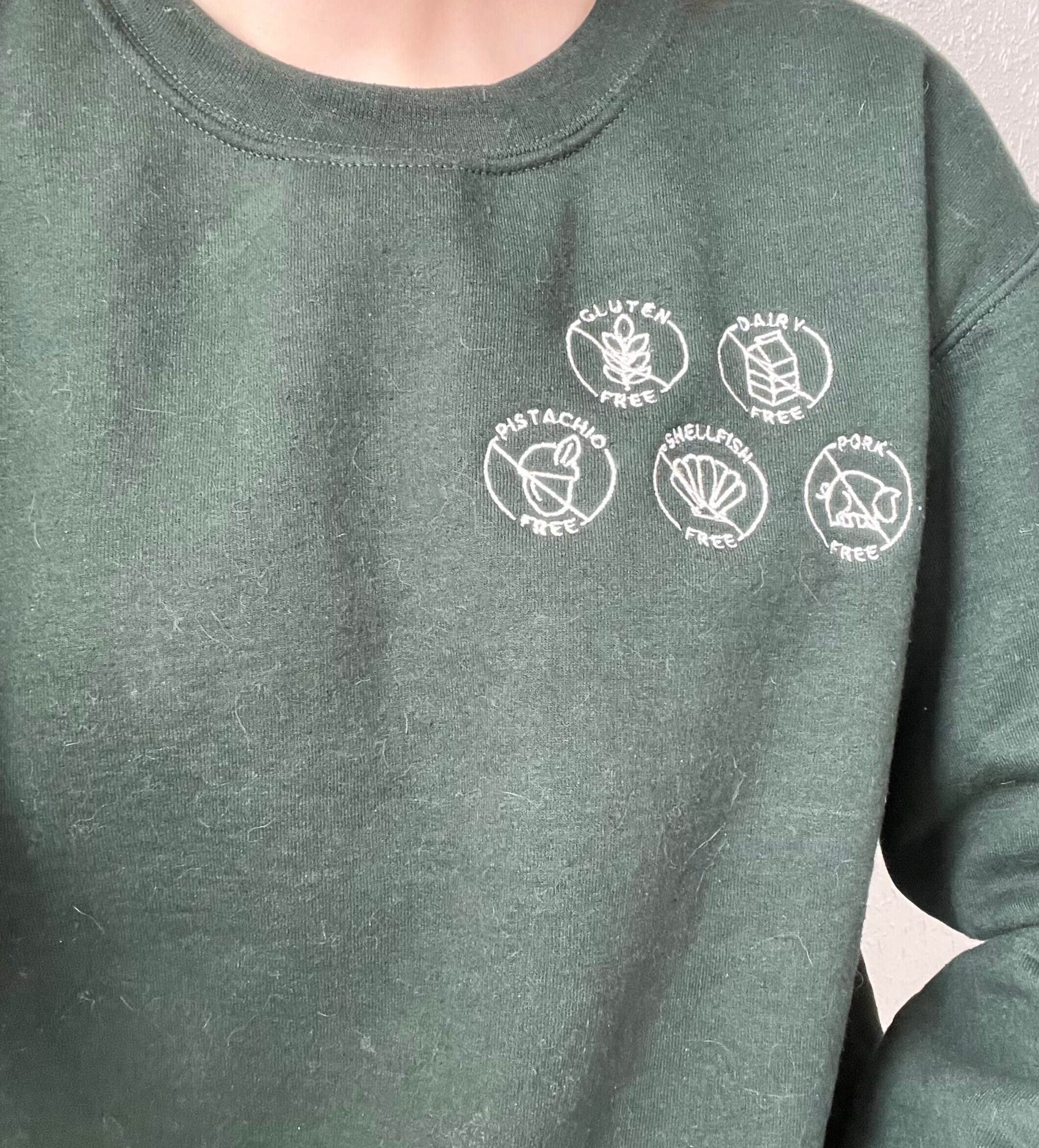 Allergen Sweatshirt Allergies Sweater Funny Food Allergy Hoodie Custom