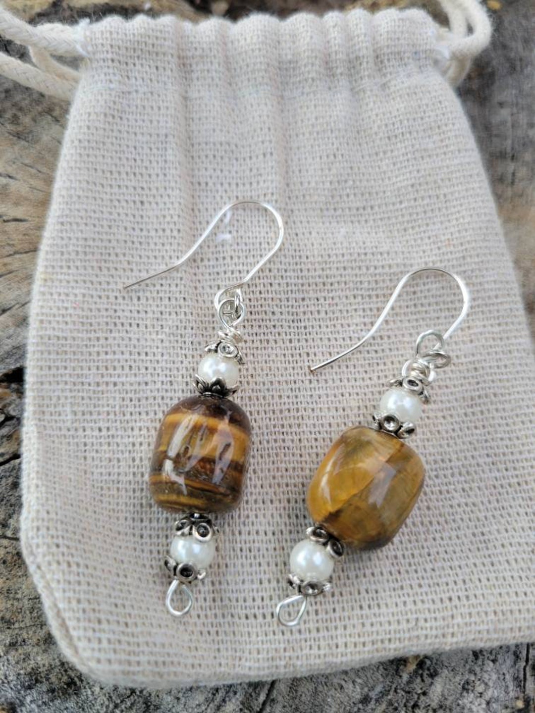 Tigers Eye Drop Earrings