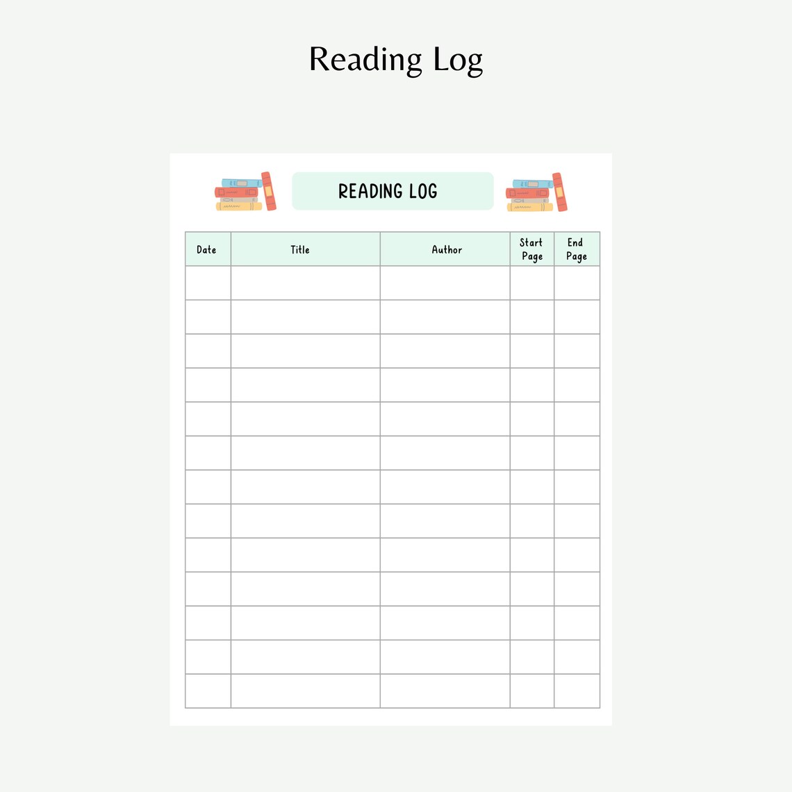 Reading Log Bundle for Kids Printable Child Book Tracker | Etsy