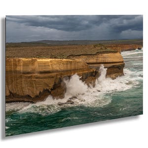 Rugged Great Ocean Road Coastline, Victoria, 12 Apostles, Southern Ocean Wall Art Print, Crashing Waves