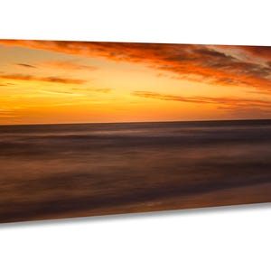 Aspendale Beach Sunset Fine Art Photo, Victoria, Colourful Melbourne Coastal Sunset Wall Art Print on Canvas, Acrylic and Metal