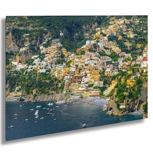 Stunning and colourful Amalfi Coast Fine Art Photo, Iconic Italian Landmark Wall Art Print, Villas covering the hillside