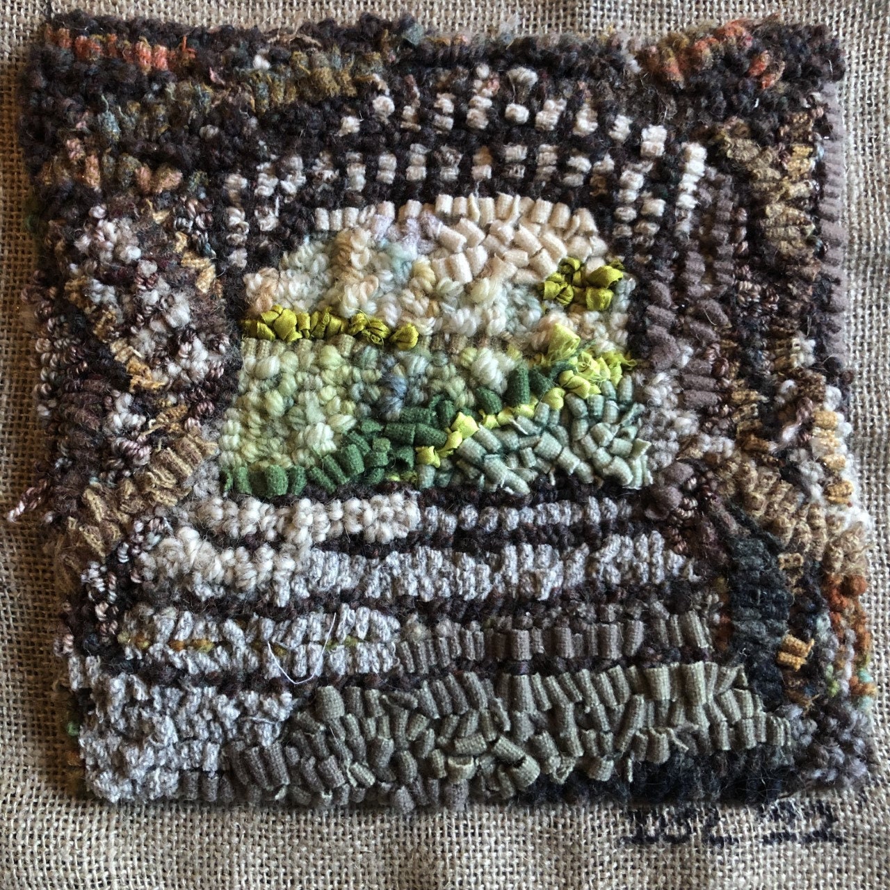 Town Rug Pattern Instant Download Rug Hooking PATTERN View From the Old Covered Bridge ...
