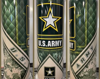 Army Life travel mug.  Custom stainless steel 20oz or 30oz tumbler.  Gift for your favorite soldier.