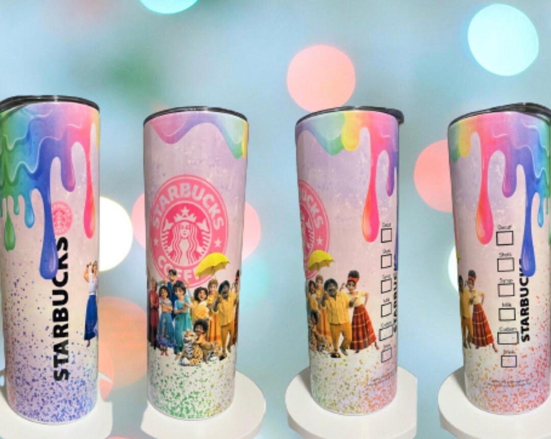 Encanto Starbucks Travel Mug. Custom Stainless Steel 20oz 30oz Tumbler