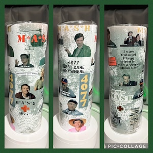 M*A*S*H travel mug.  Custom stainless steel 20oz or 30oz tumbler with leakproof lid and straw.  Gift for MASH fan, Father’s Day