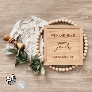Digital Pregnancy Announcement / Pregnancy Reveal / Social Media / Gender Neutral / Facebook / Instagram / Simple