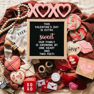 Digital Pregnancy Announcement / Social Media / Gender Neutral / Facebook / Instagram  / Valentine&#39;s Day