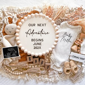 Digital Pregnancy Announcement / Reveal / Social Media / Gender Neutral / Facebook / Instagram / Editable / Onesie / Adventure