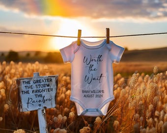 Rainbow Baby Pregnancy Announcement: Social Media Reveal (Digital)